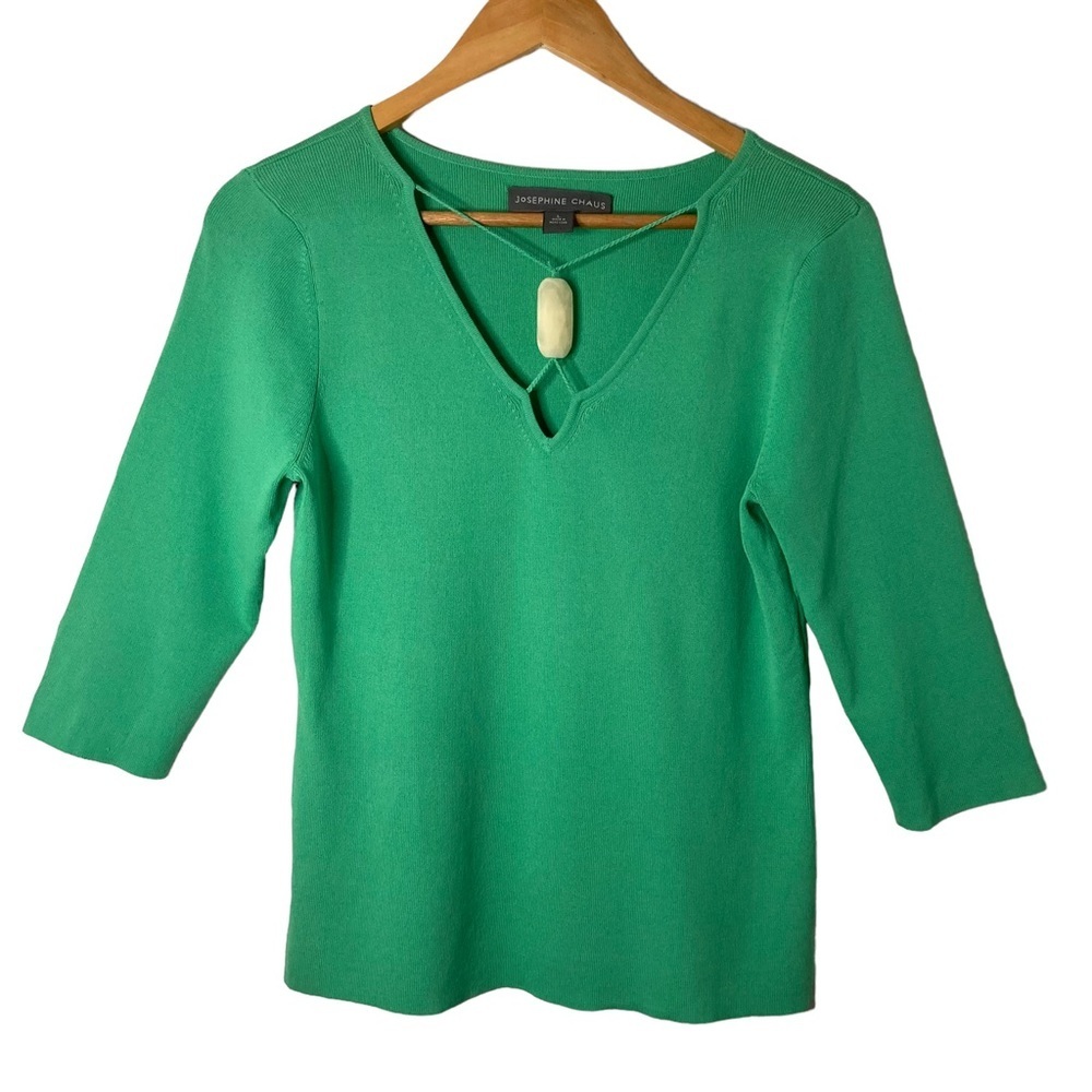 Josephine Chaus V-Neck Top 3/4 Sleeve L